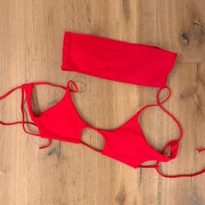 Bikini Top! Red Tube Top